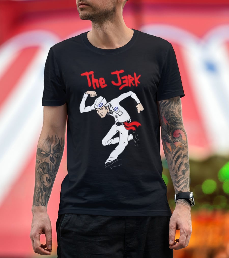 The Jerk Classic Cartoon Style Character In Red And White T-Shirt