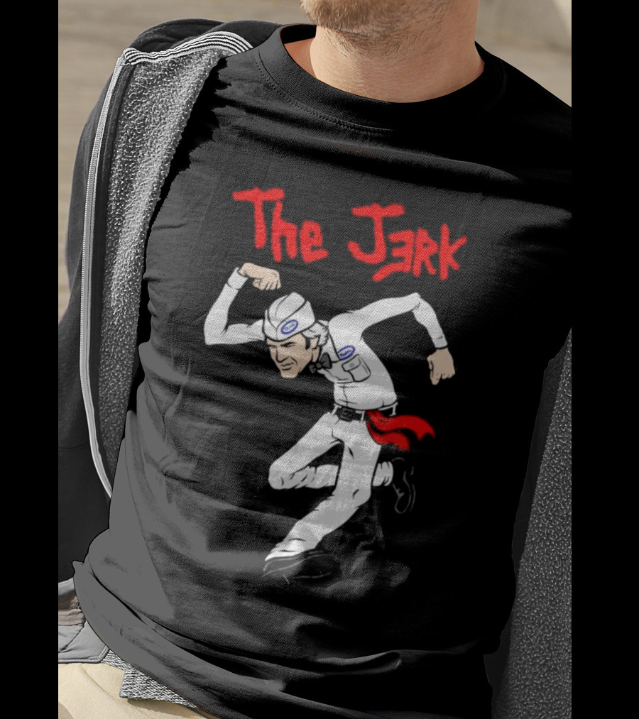 The Jerk Classic Cartoon Style Character In Red And White T-Shirt