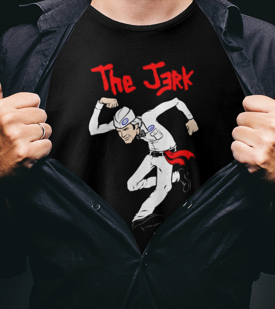 The Jerk Classic Cartoon Style Character In Red And White T-Shirt