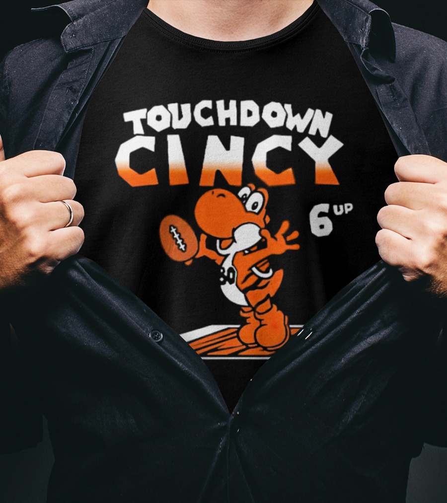 Touchdown Cincy Football Celebration Cartoon 6 Up T-Shirt