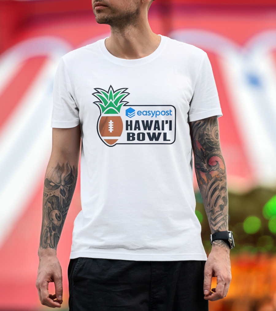Easypost Hawai’i Bowl Pineapple Football T-Shirt