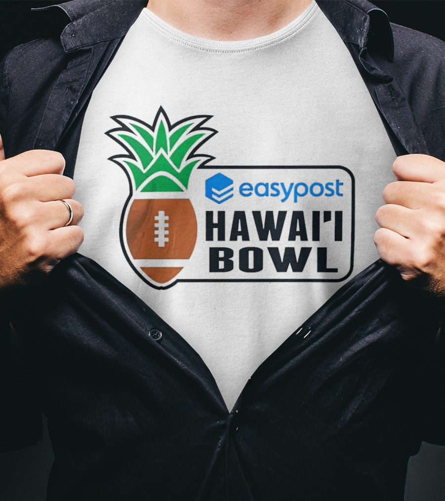 Easypost Hawai’i Bowl Pineapple Football T-Shirt