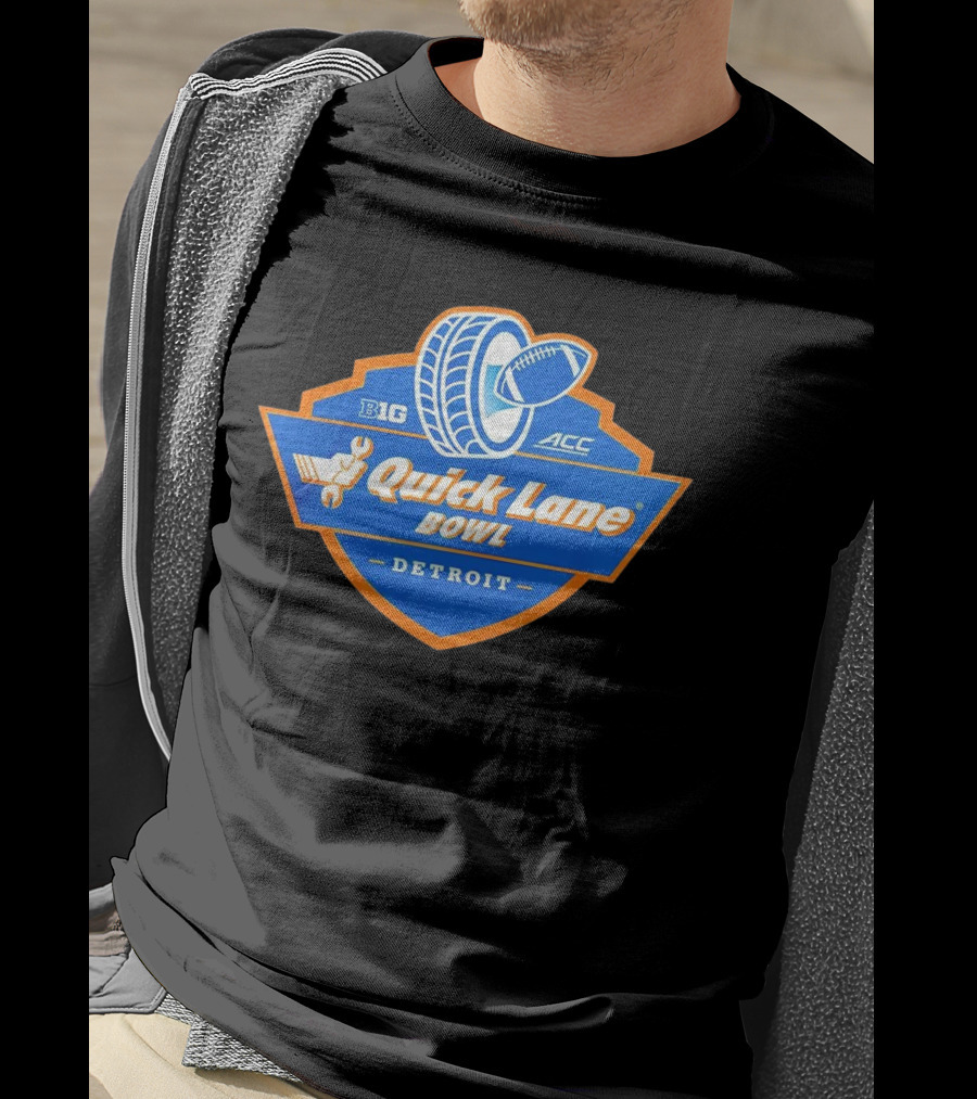 Big ACC Quick Lane Bowl Detroit Football Tire T-Shirt