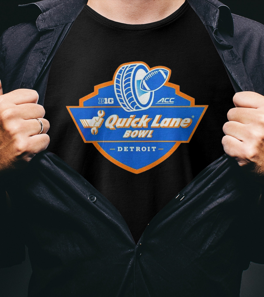 Big ACC Quick Lane Bowl Detroit Football Tire T-Shirt