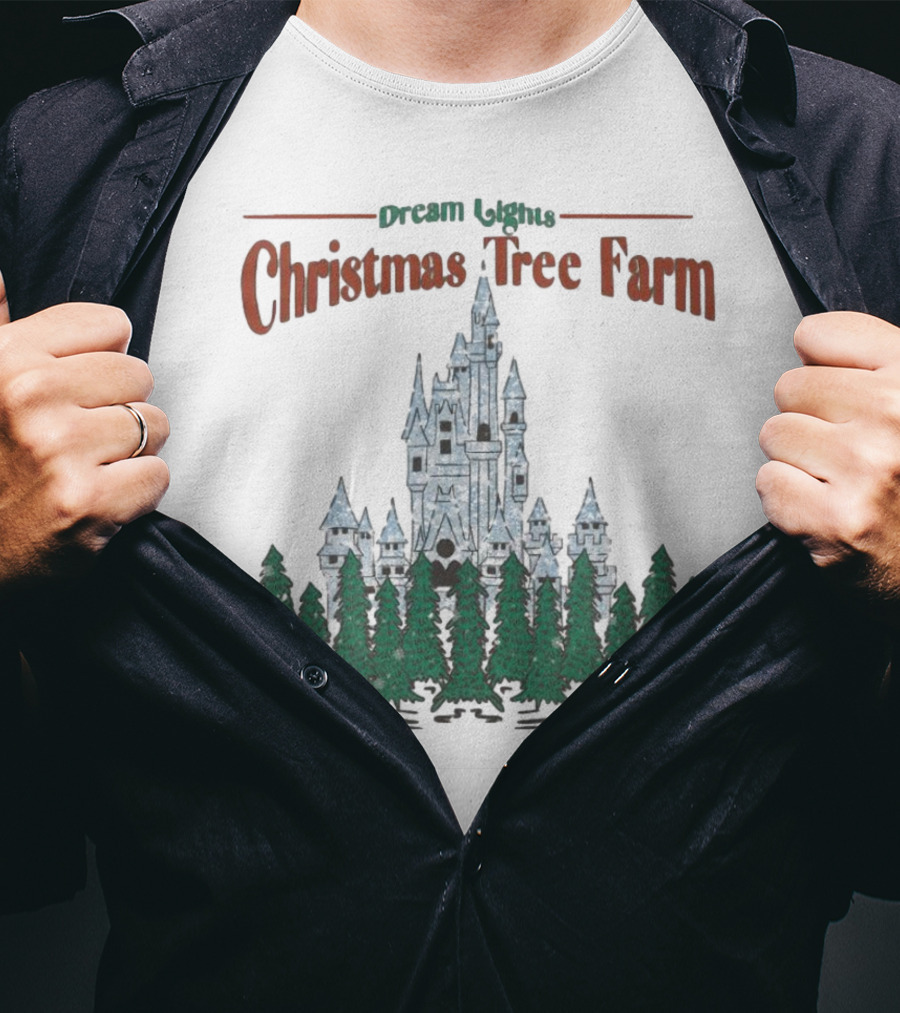 Dream Lights Christmas Tree Farm Castle T-Shirt