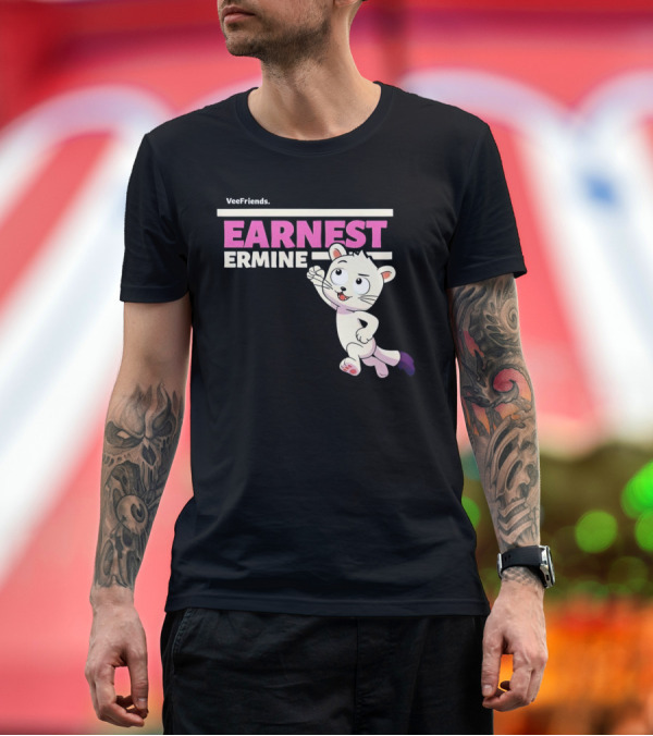 Premium T-Shirt: VeeFriends Earnest Ermine Character T-Shirt VeeFriends Earnest Ermine Character T-Shirt