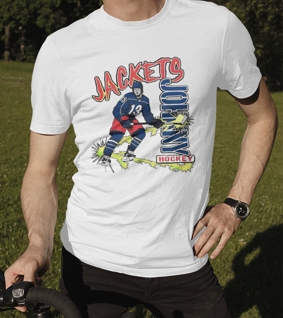 Jackets Johnny Gaudreau Hockey T-Shirt