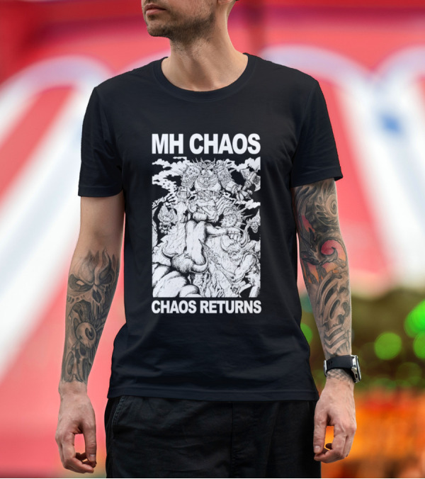 Premium T-Shirt: MH Chaos Chaos Returns Fantasy Illustrated Adventure T-Shirt MH Chaos Chaos Returns Fantasy Illustrated Adventure T-Shirt