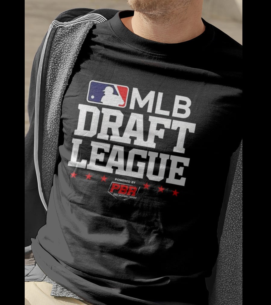 MLB Draft League Powered By Prep Baseball Report PBR T-Shirt