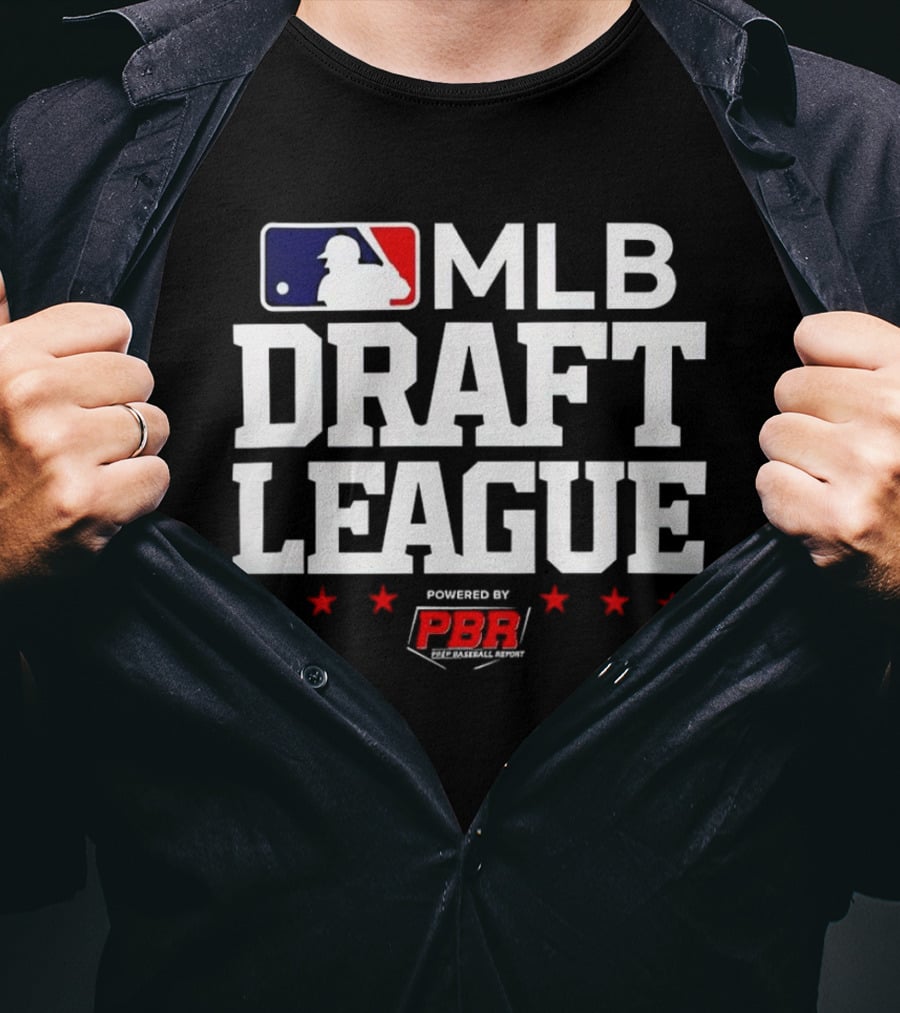 MLB Draft League Powered By Prep Baseball Report PBR T-Shirt