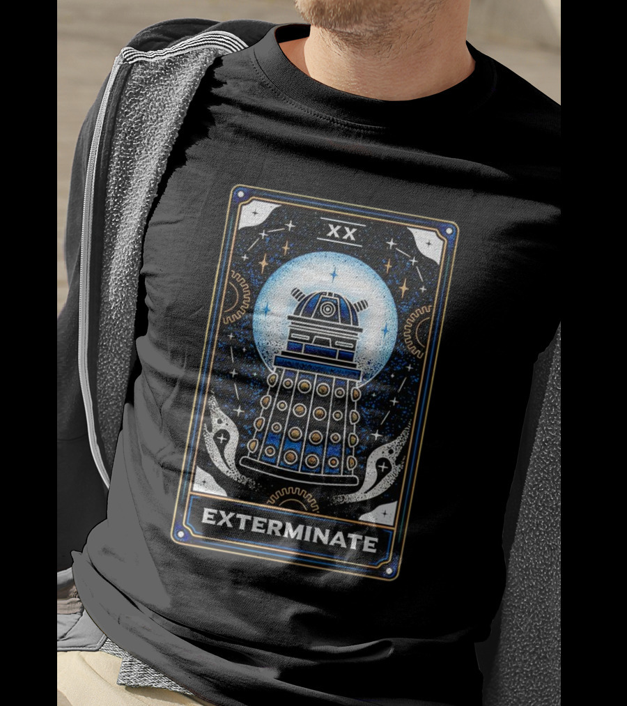 Exterminate Dalek Tarot Card Doctor Who XX T-Shirt