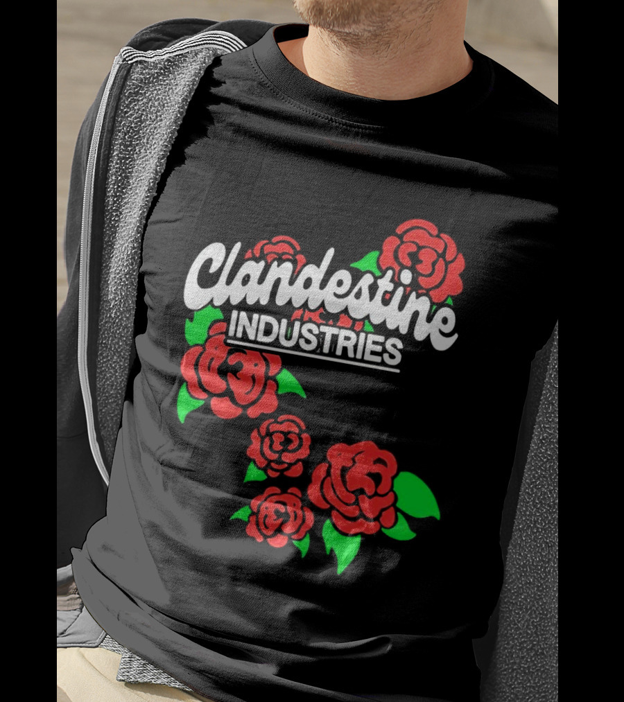 Clandestine Industries Intricate Brand Of Roses T-Shirt