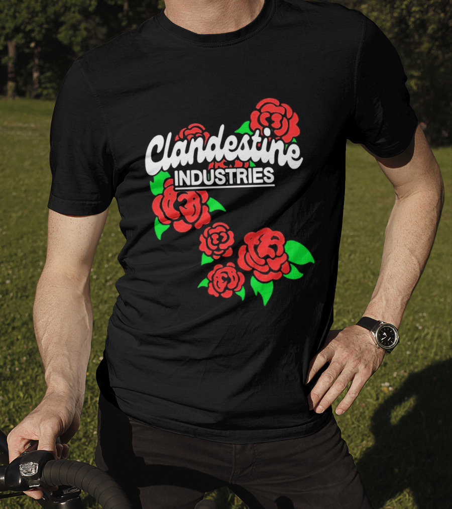 Clandestine Industries Intricate Brand Of Roses T-Shirt