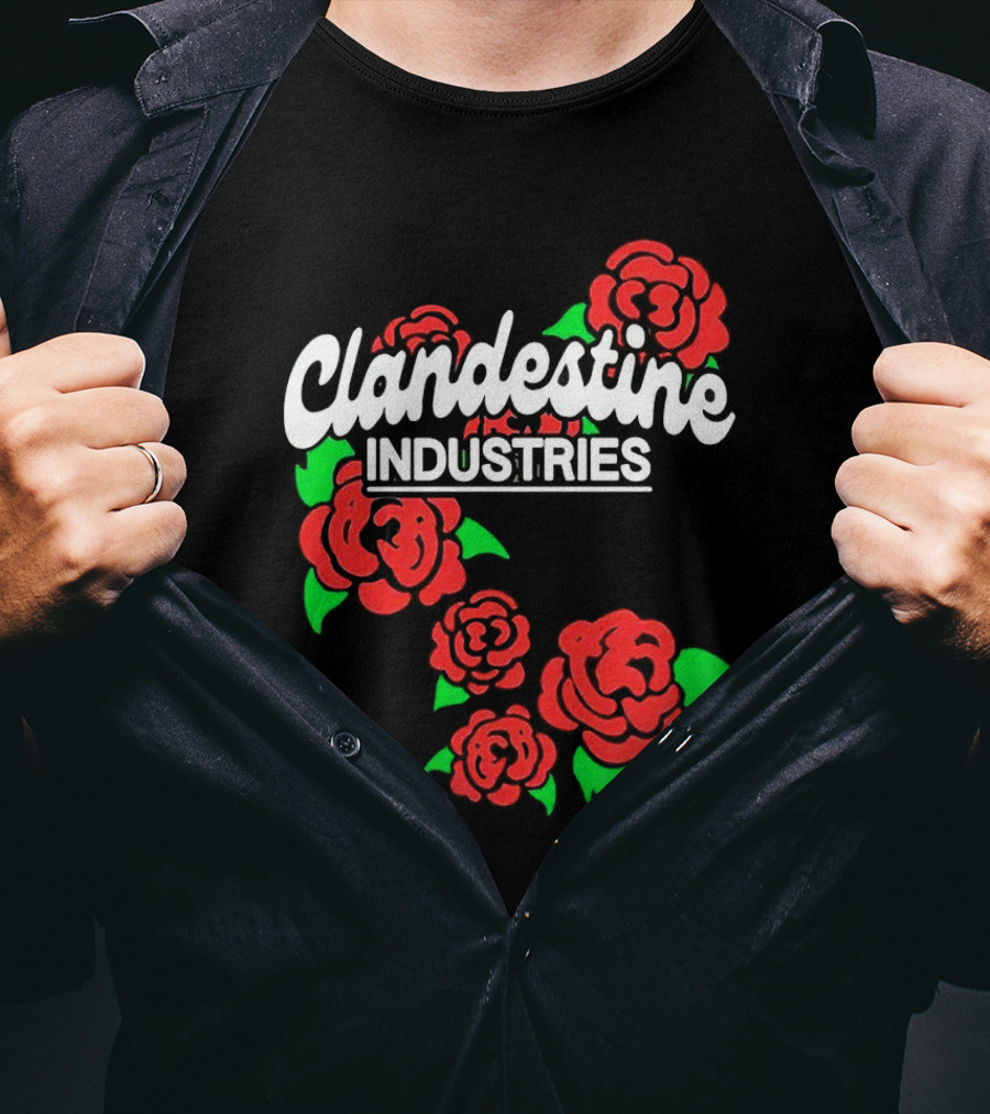 Clandestine Industries Intricate Brand Of Roses T-Shirt