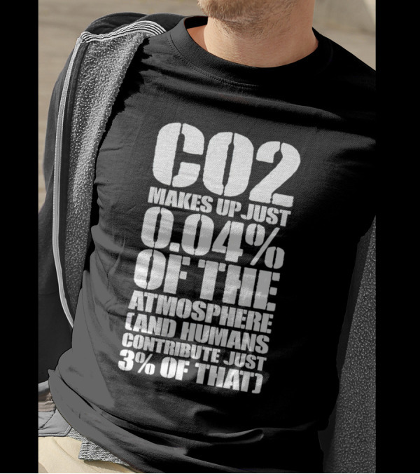 CO2 Makes Up Just 0.04% Of The Atmosphere And Humans Contribute Just 3% Of That T-Shirt
