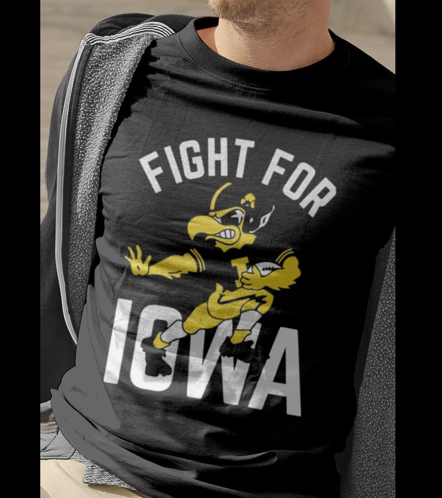 Iowa Hawkeyes Fight For Iowa Mascot Football T-Shirt