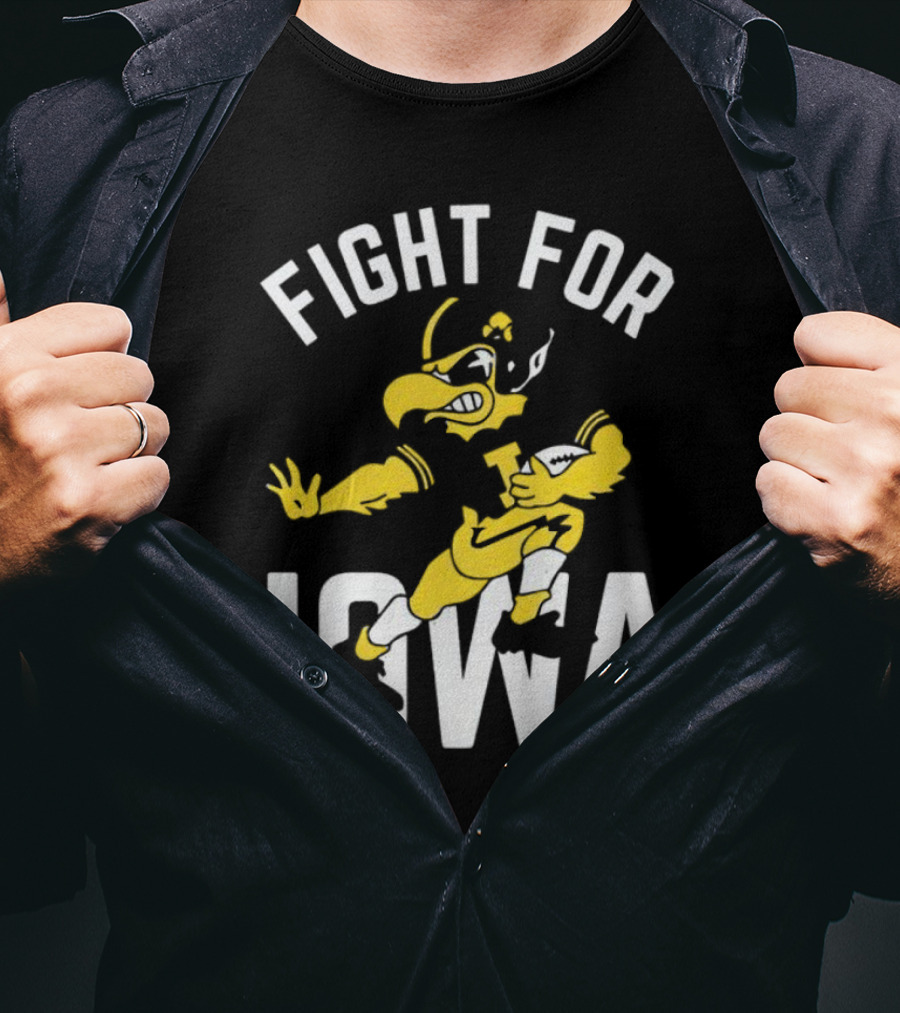 Iowa Hawkeyes Fight For Iowa Mascot Football T-Shirt