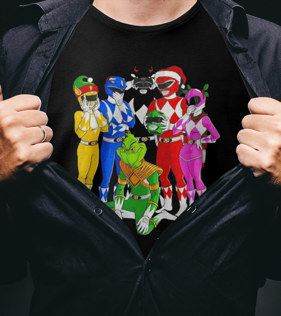 Grinch Rangers Christmas Power T-Shirt