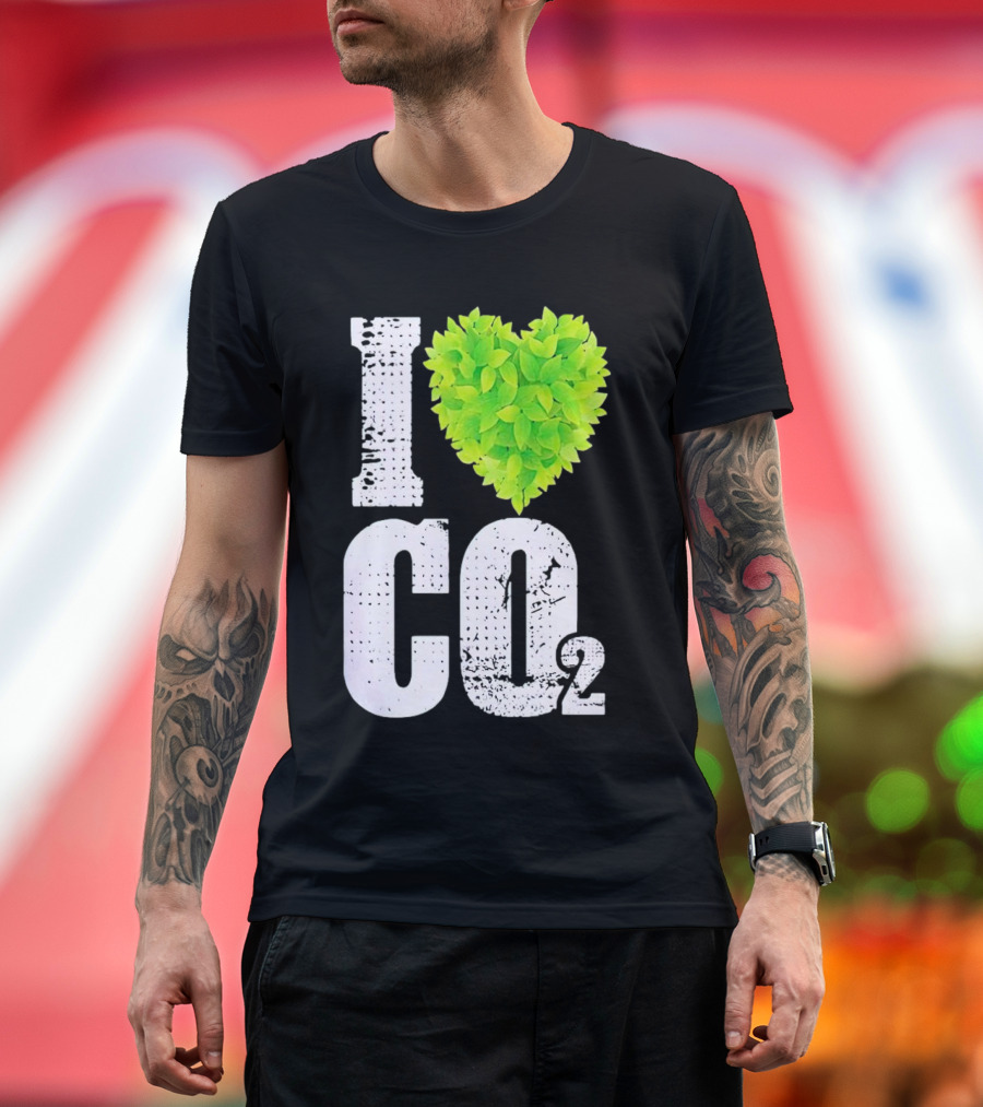I Love CO2 Leaf Heart T-Shirt
