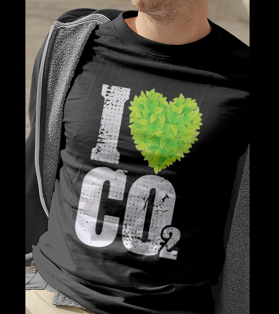 I Love CO2 Leaf Heart T-Shirt