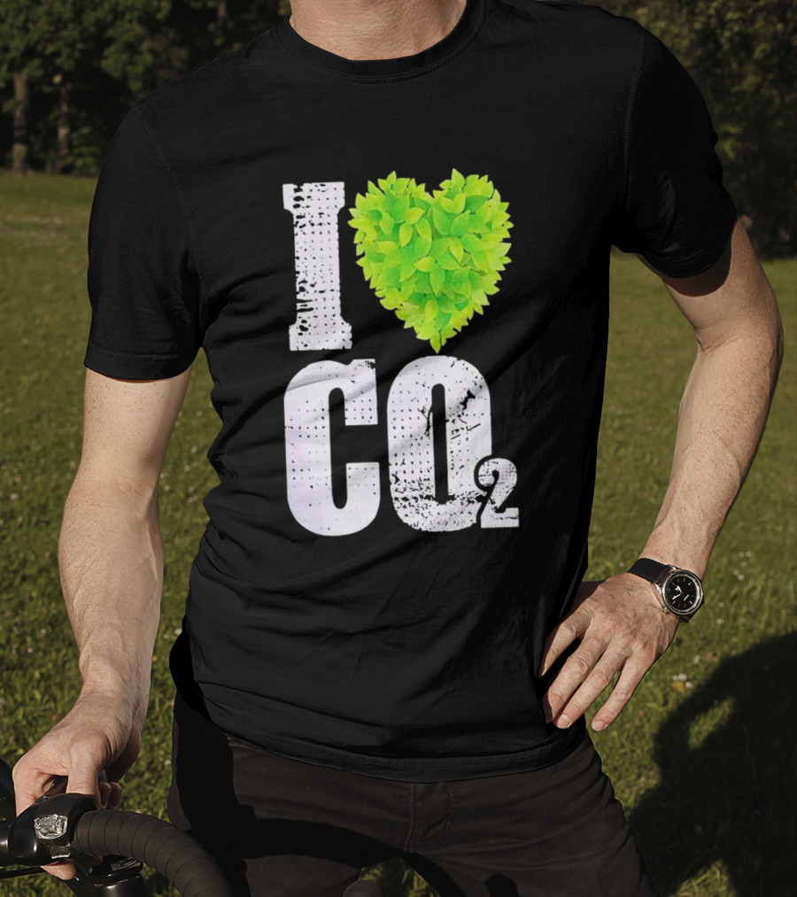 I Love CO2 Leaf Heart T-Shirt
