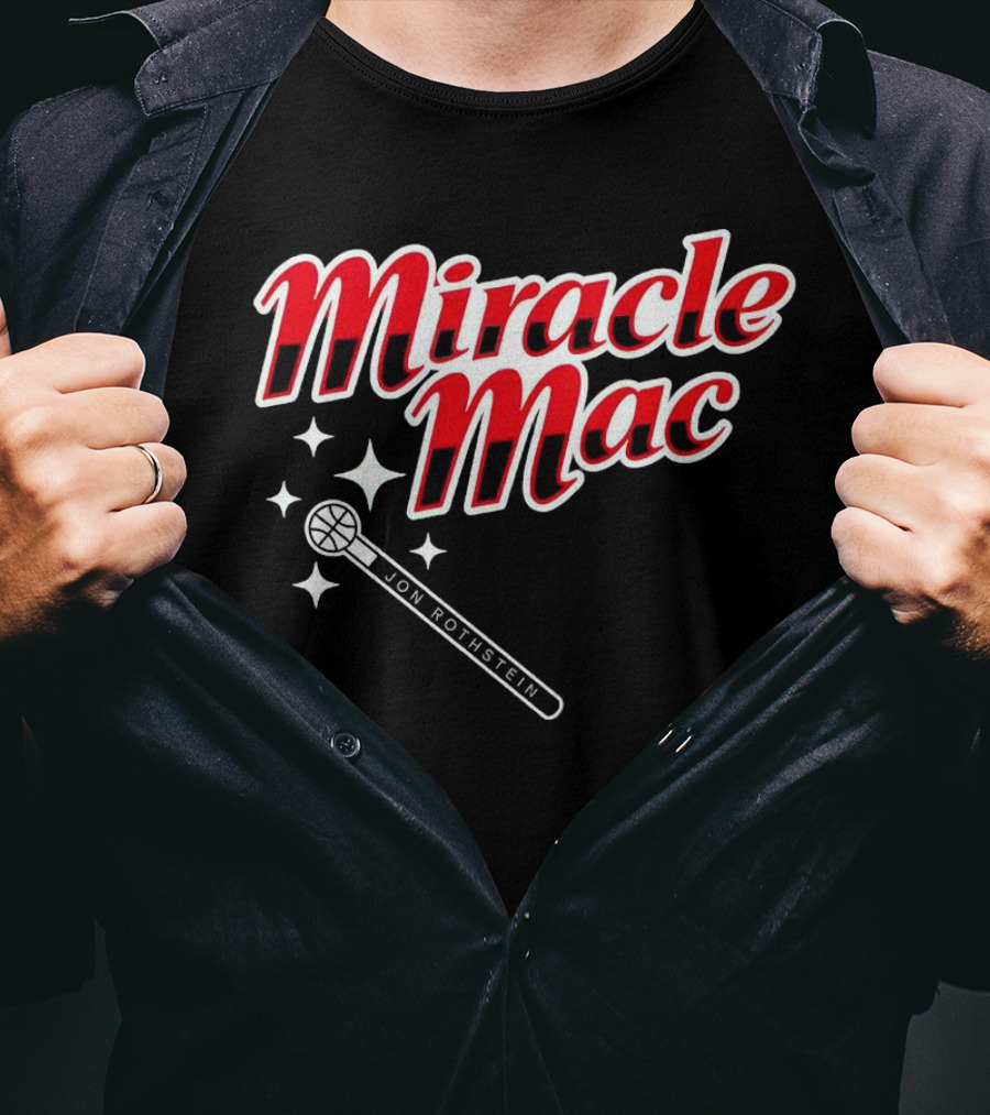 Miracle Mac Jon Rothstein Basketball Microphone Stars T-Shirt