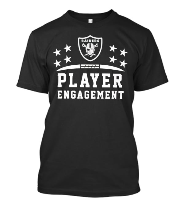 Las Vegas Raiders Player Engagement NFL Logo Stars T-Shirt