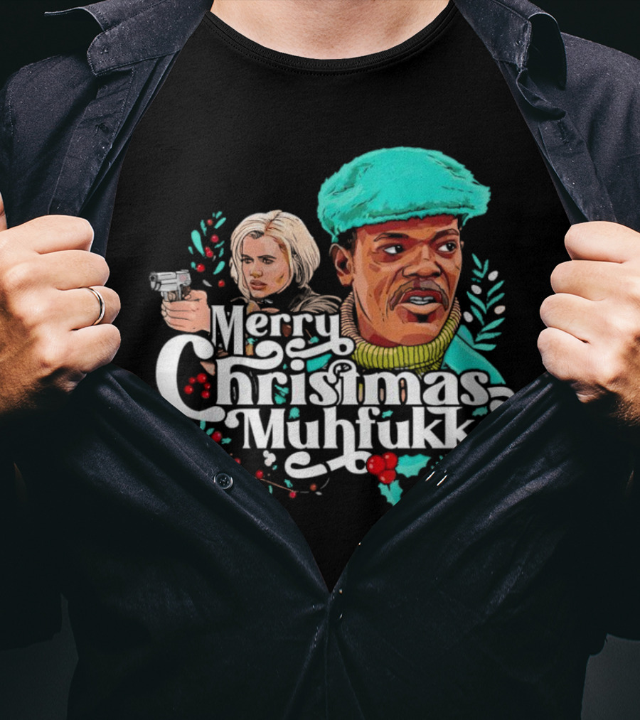 Merry Christmas Muhfukka Movie Character Holiday T-Shirt