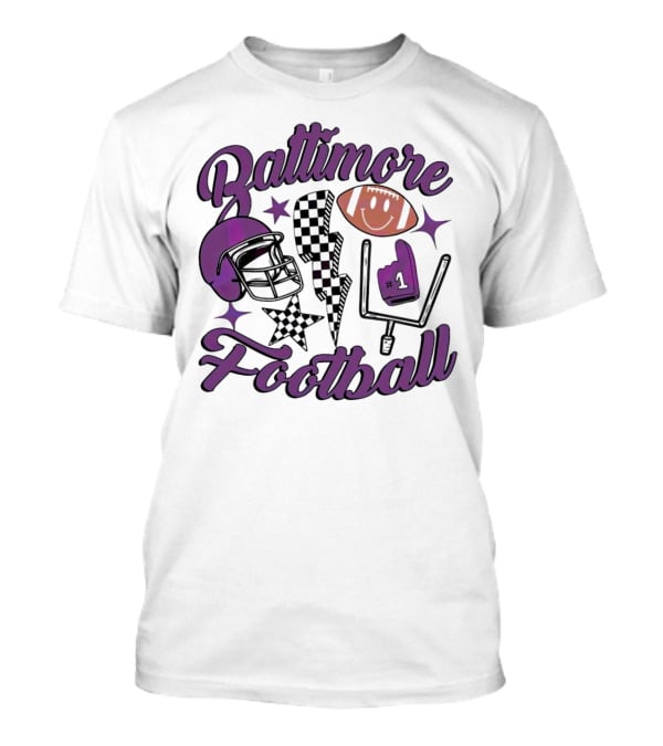 Baltimore Football NFL Team Helmet Smile Number One T-Shirt