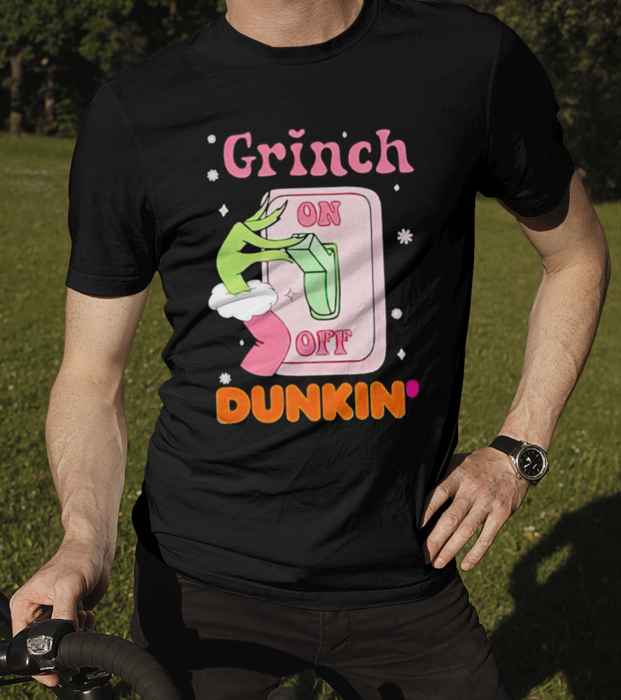 Grinch On Off Dunkin Switch Hand Lever T-Shirt