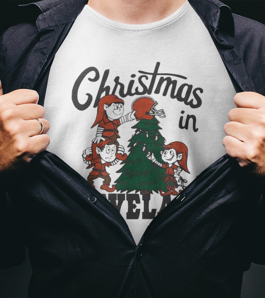 Christmas In Cleveland Browns T-Shirt