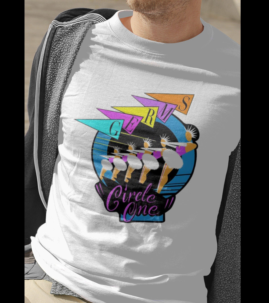 Germs Circle One Ballerina Silhouette Retro T-Shirt