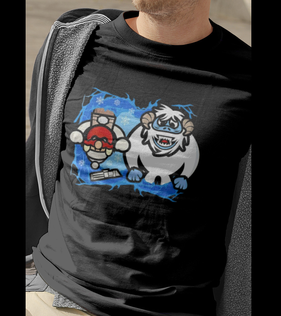Bumble Wars Cartoon Mario Wampa Battle Ice Hoth T-Shirt