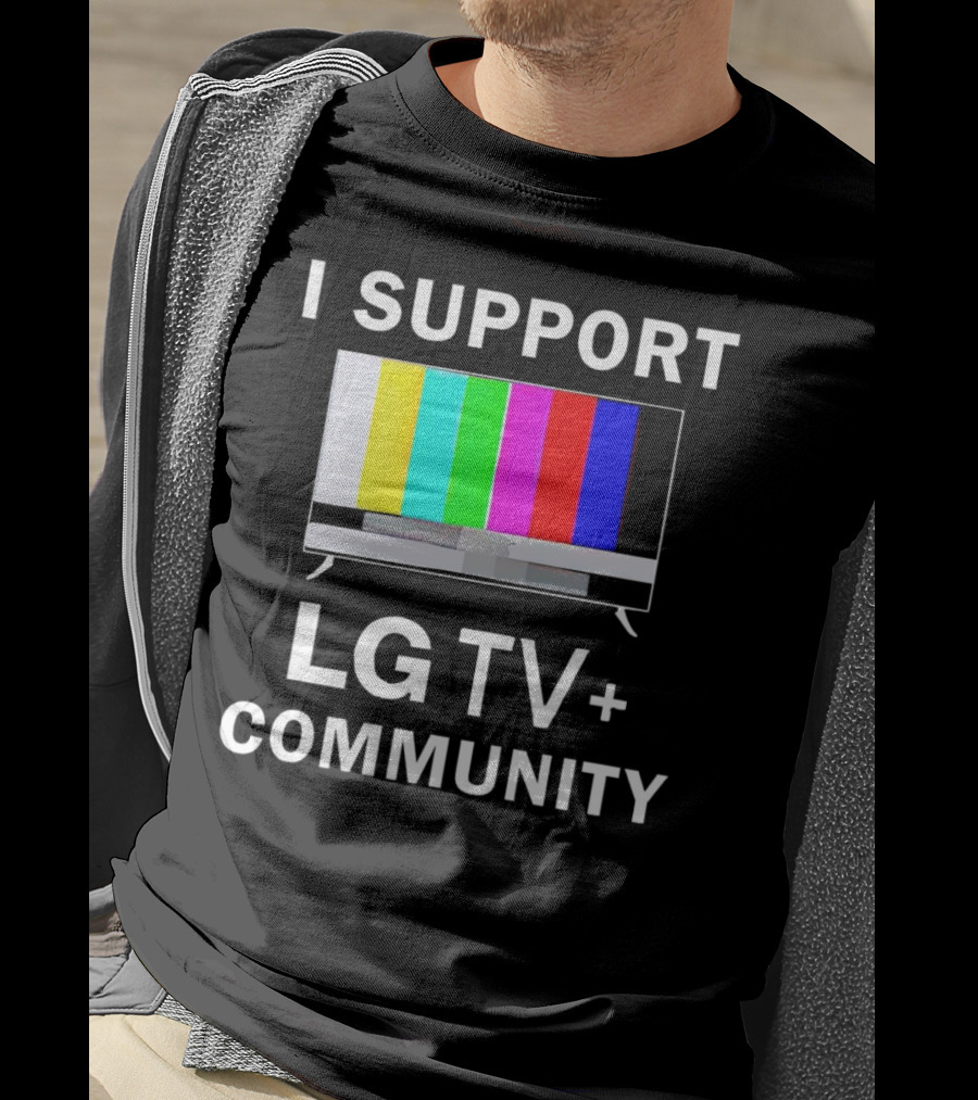 I Support LG TV+ Community Color Bars Display T-Shirt