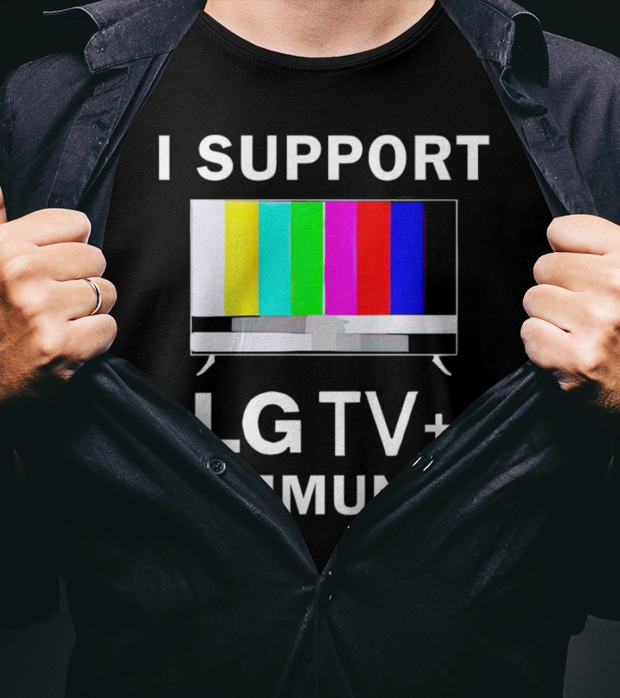 I Support LG TV+ Community Color Bars Display T-Shirt