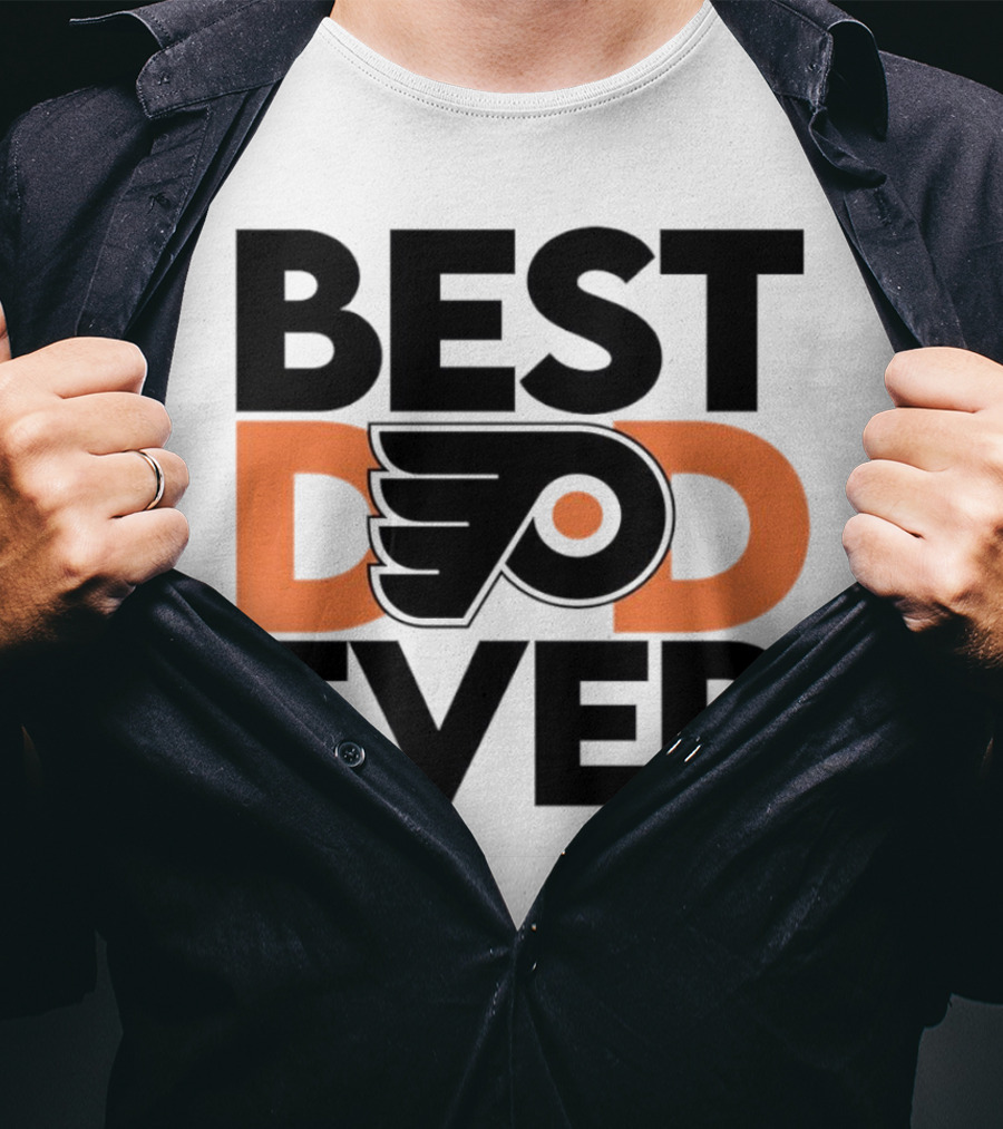 Philadelphia Flyers Logo Best Dad Ever NHL T-Shirt
