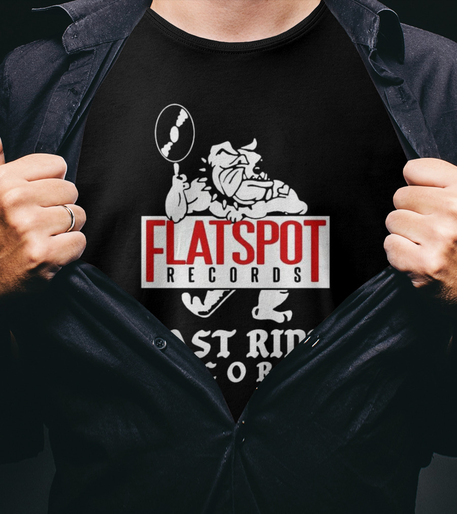 Flatspot Records Bulldog Last Ride Records T-Shirt
