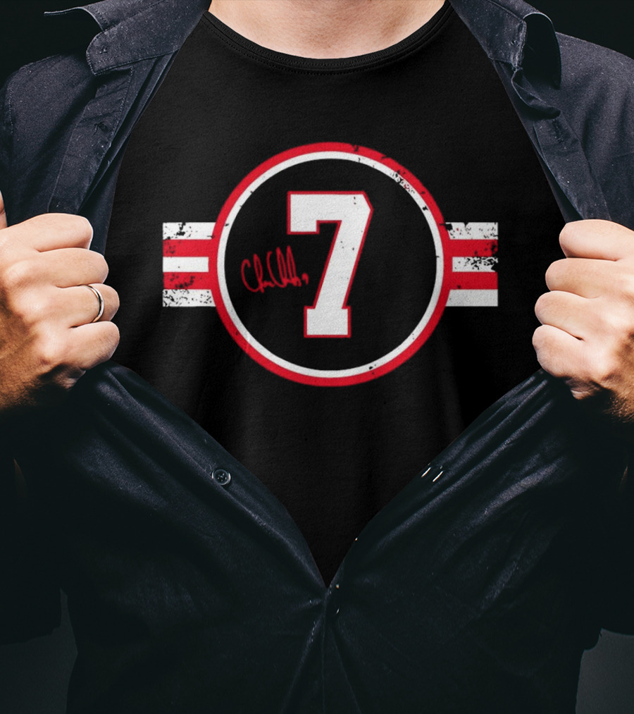 Chris Chelios 7 Chicago Blackhawks Signature T-Shirt