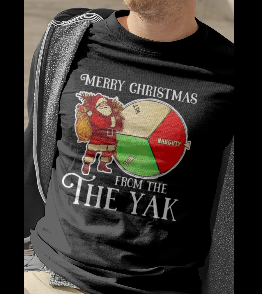 Merry Christmas From The Nice Naughty List Yak Santa T-Shirt