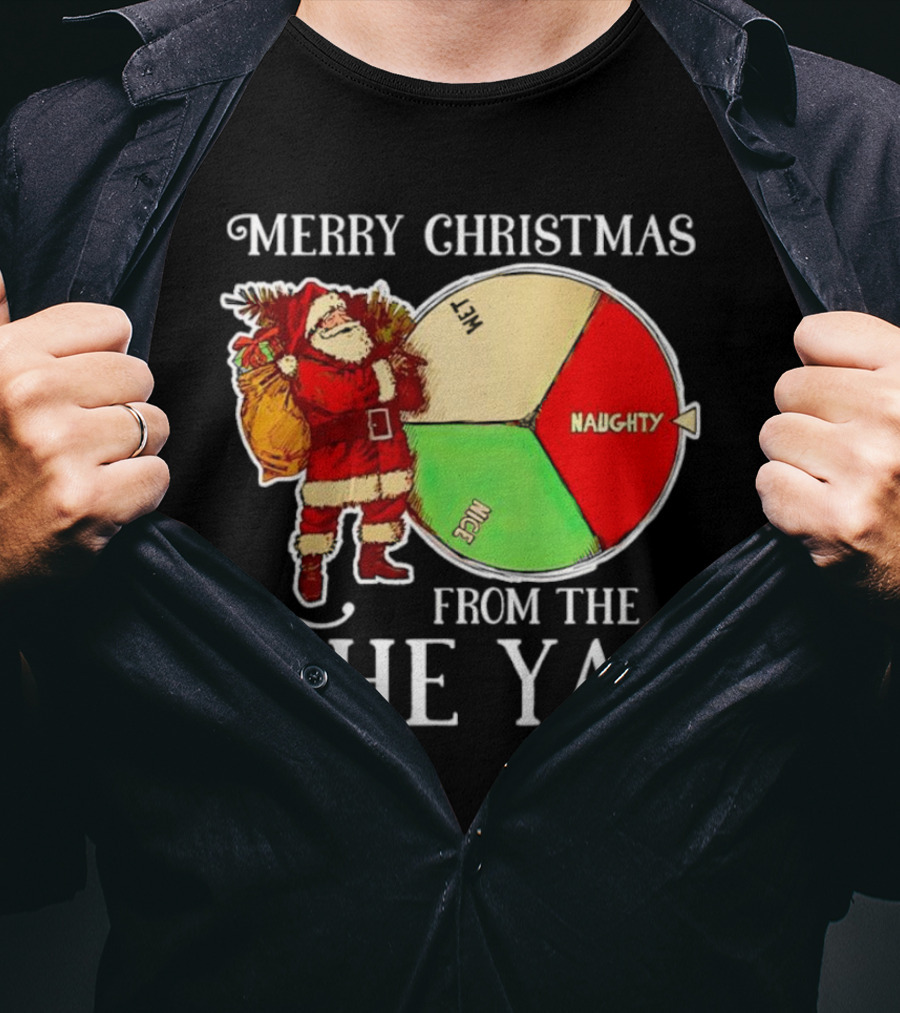 Merry Christmas From The Nice Naughty List Yak Santa T-Shirt