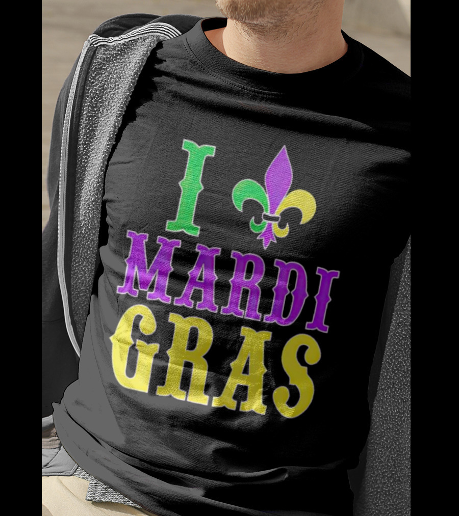 I ❤️ Mardi Gras Fleur-de-Lis T-Shirt