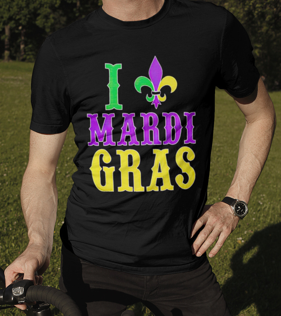 I ❤️ Mardi Gras Fleur-de-Lis T-Shirt