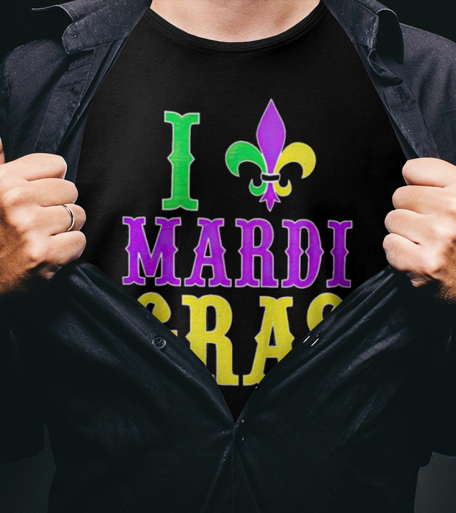I ❤️ Mardi Gras Fleur-de-Lis T-Shirt