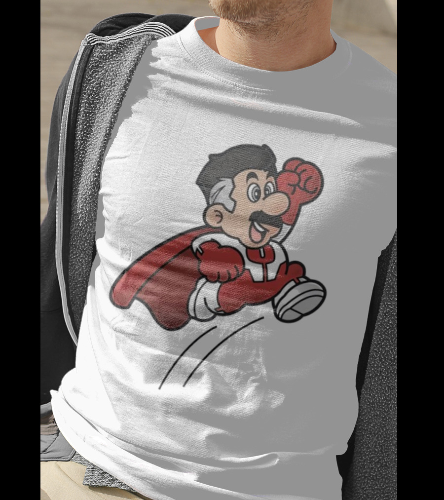 Omni Mario Superhero Jumping Manoeuver T-Shirt