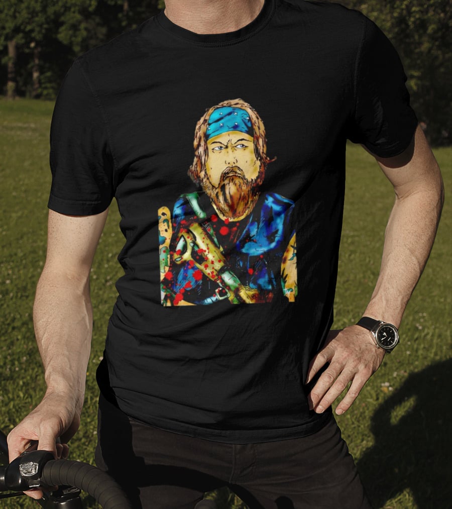 Savior TKO TKO Artist Print Bearded Bandana Warrior T-Shirt