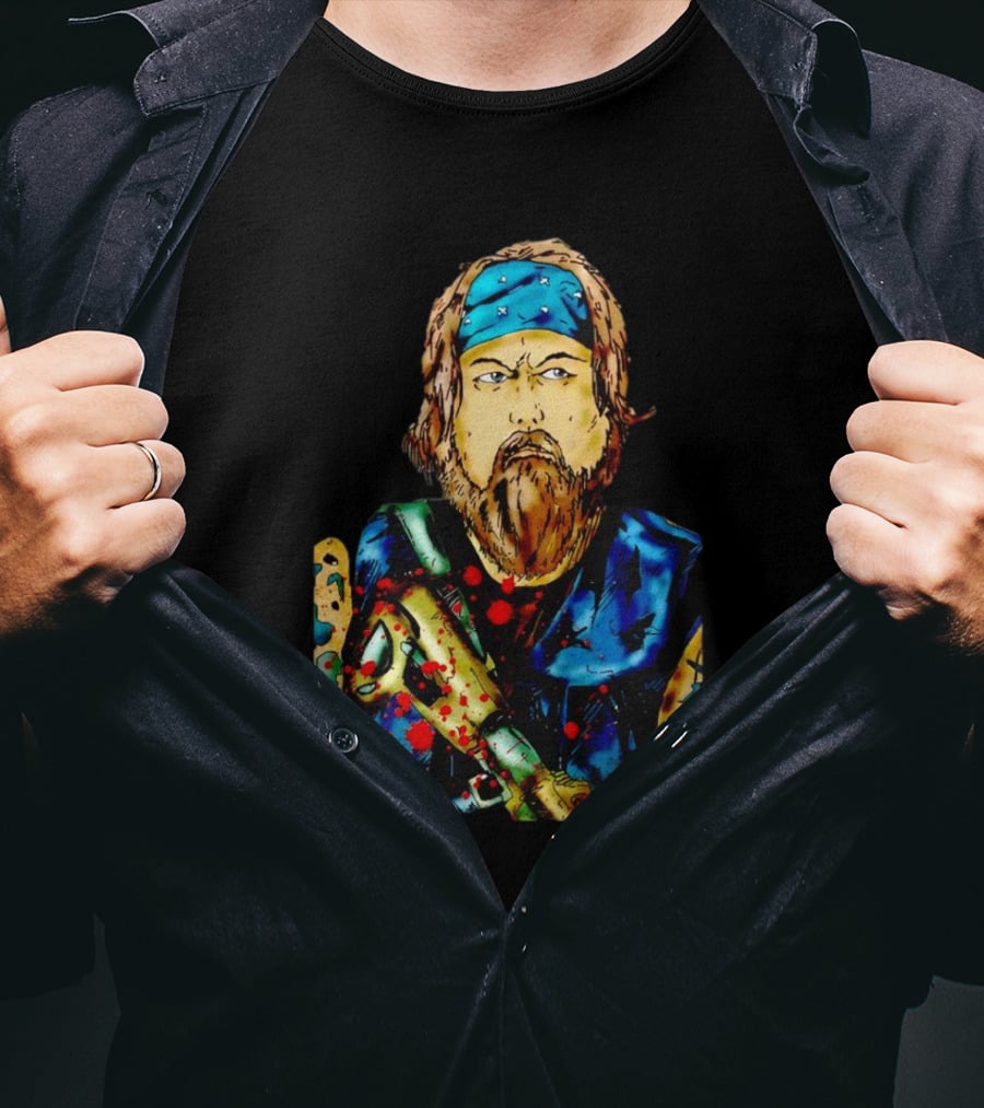 Savior TKO TKO Artist Print Bearded Bandana Warrior T-Shirt