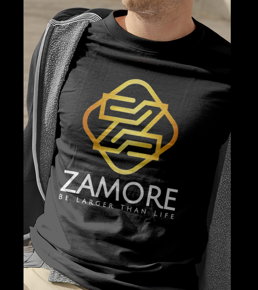 Zamore Be Larger Than Life Gold Geometric T-Shirt