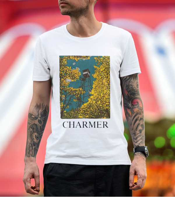 Premium T-Shirt: Charmer Fire Watch Tower Golden Foliage T-Shirt Charmer Fire Watch Tower Golden Foliage T-Shirt