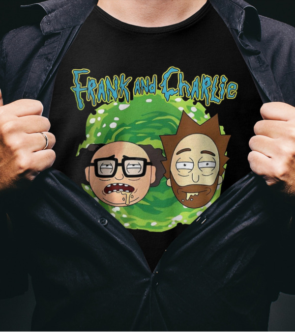 Frank And Charlie Rick And Morty Portal Faces T-Shirt