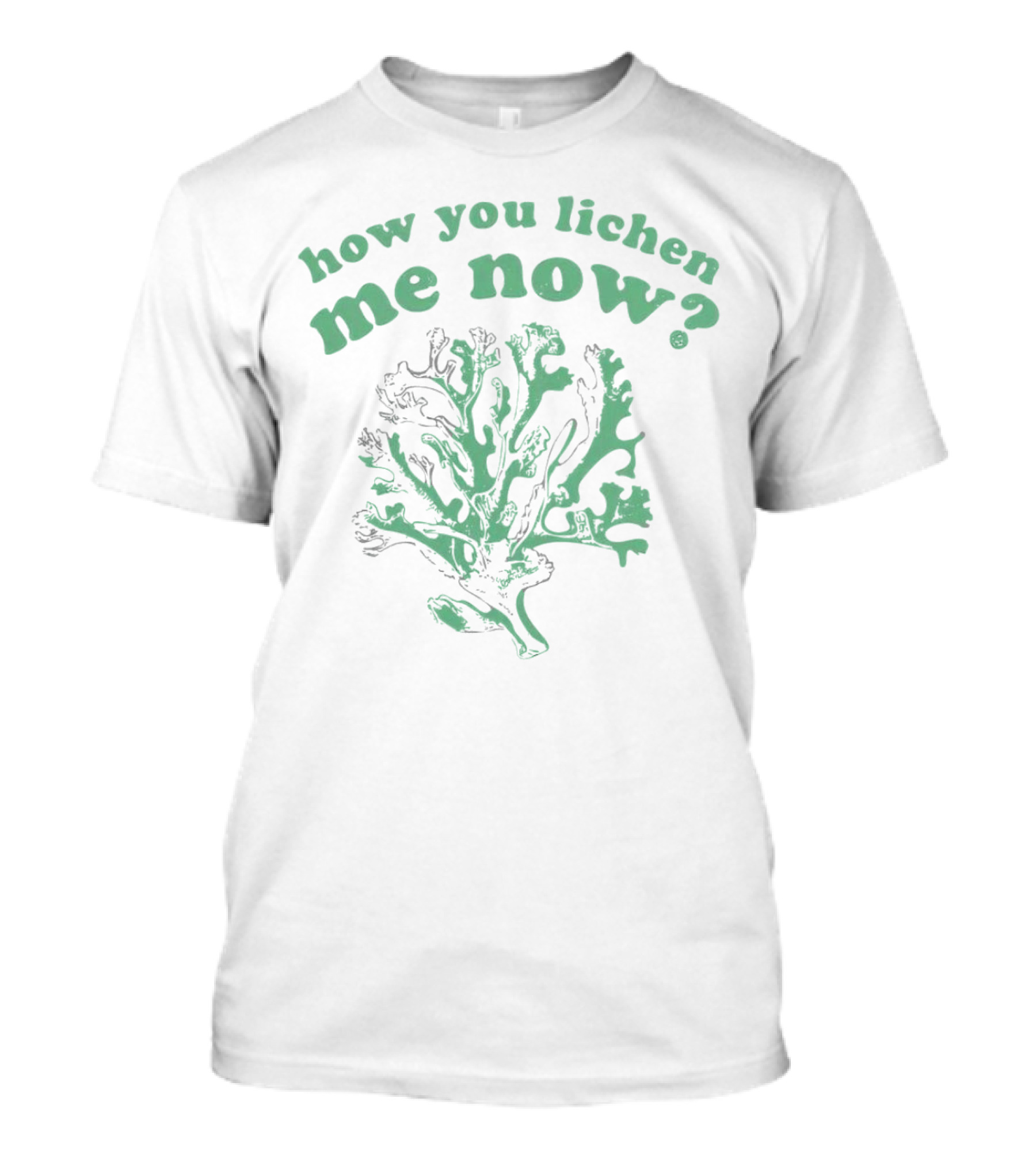 How You Lichen Me Now Botanical Pun With Green Lichen T-Shirt